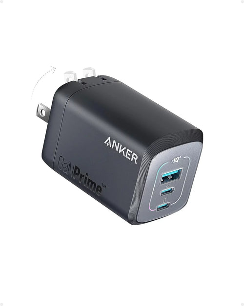 100W USB C Charger, Anker Prime GaN Wall Charger, 3-Port Compact Fast Charger