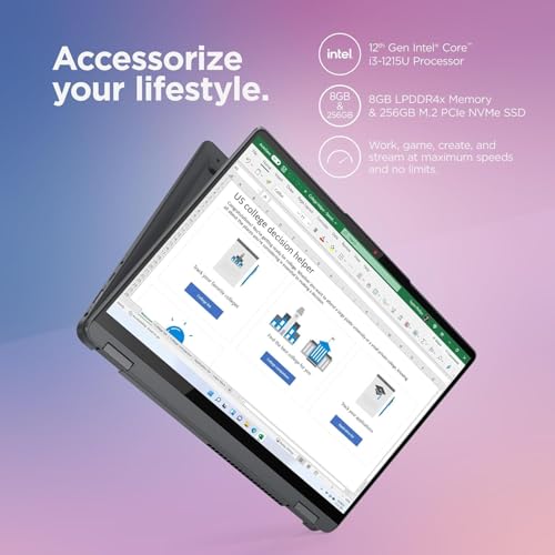 2-in-1 Laptop 14" FHD+ Touchscreen, 8GB RAM, 256GB SSD, Grey J847