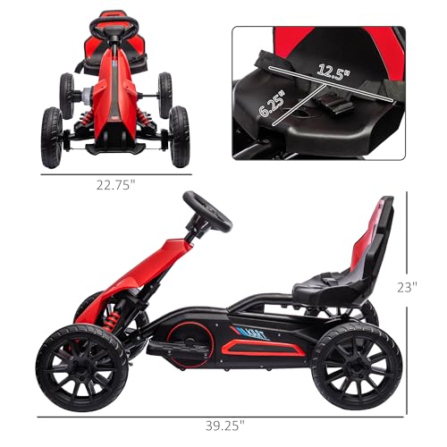 12V Electric Go Kart for Kids, Ride-On Toy with Adjustable Speed W1614
