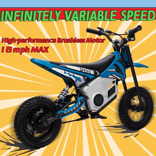 Electric Dirt Bike for Kids 8-14, 36V 350W, Off-Road Motorcycle I642