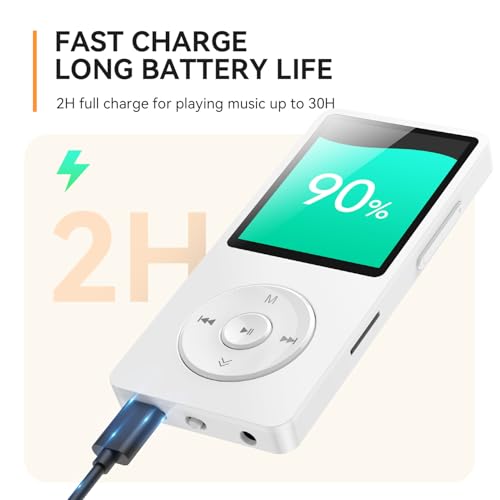 MP3 Player with Bluetooth 5.3, 1.8 Inch Screen, FM Radio, Voice Recorder O744186