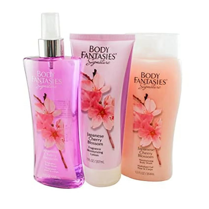 Japanese Cherry Blossom Body Spray, Lotion & Wash Trio O28976