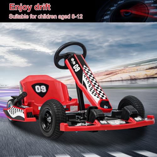 Kids Electric Drift Go Kart, 350W Motor, 16 MPH A10009