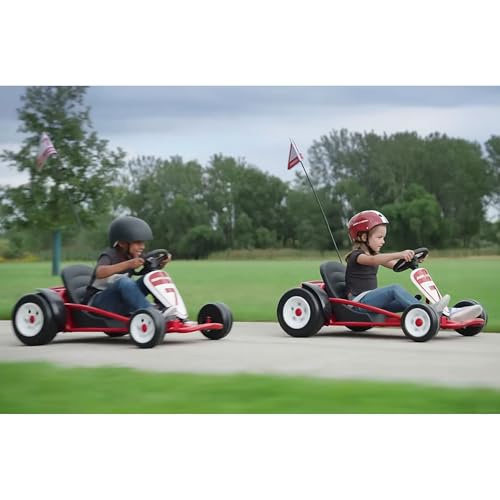 Kids Electric Go-Kart with Adjustable Seat, Grey X830256