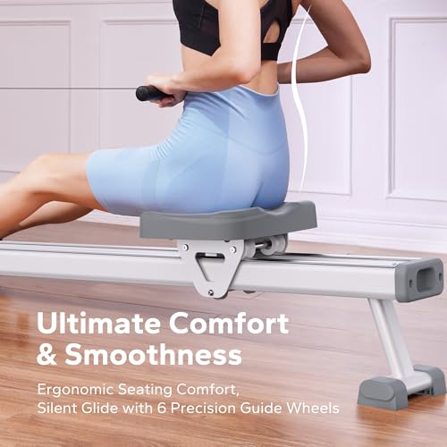 Magnetic Rowing Machine for Home, 16 Levels, Quiet Resistance, 350lbs Capacity Z5255