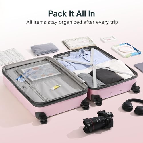 3 Piece Hardside Expandable Luggage Set with TSA Lock Spinner Wheels L24758