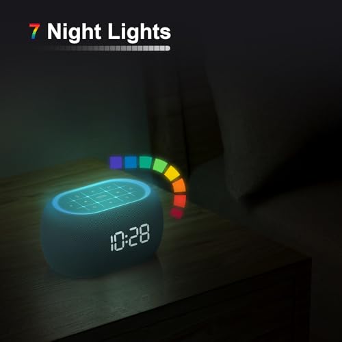 White Noise Sound Machine Alarm Clock with Bluetooth Speaker G270