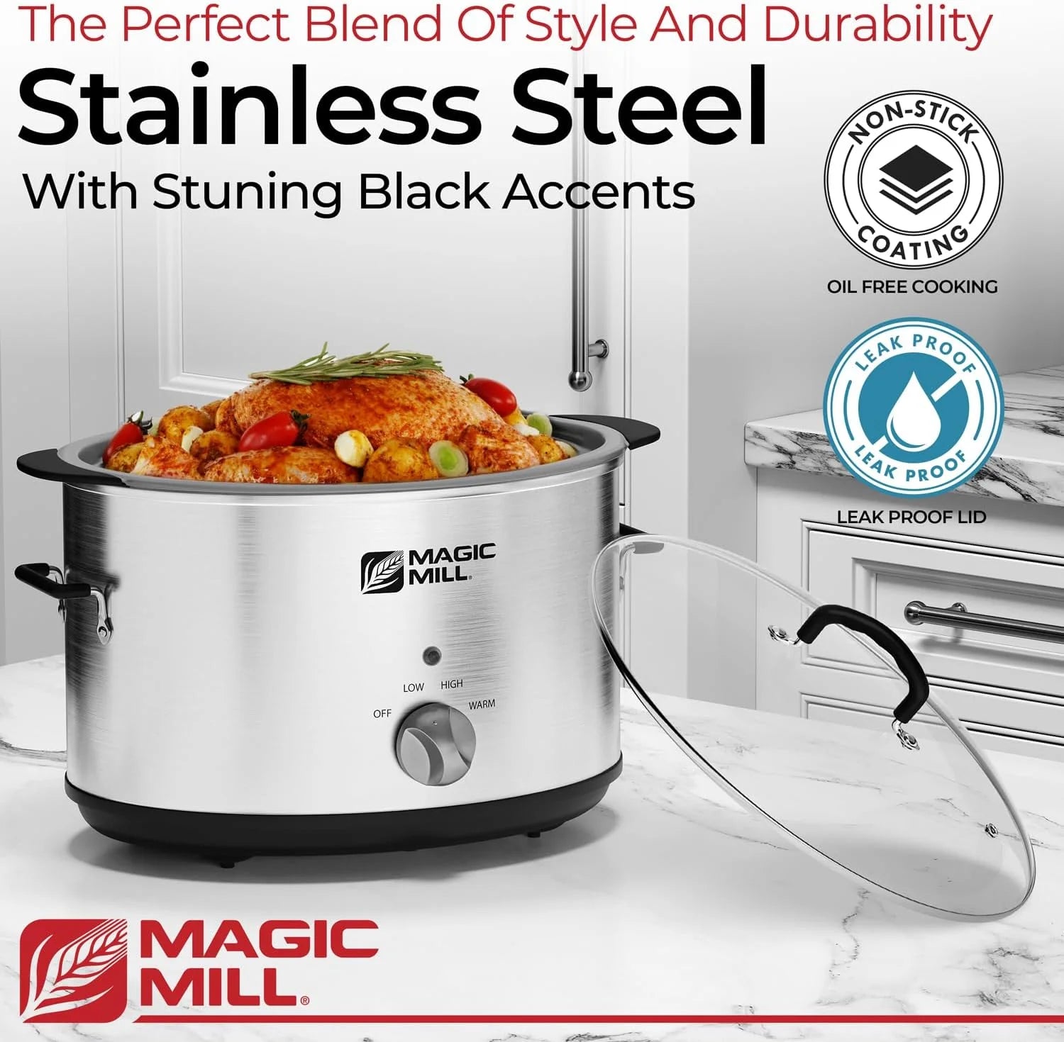 Slow Cooker 10 Quart with Non-Stick Pot and Glass Lid G904226