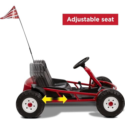 Kids Electric Go-Kart with Adjustable Seat, Grey X830256