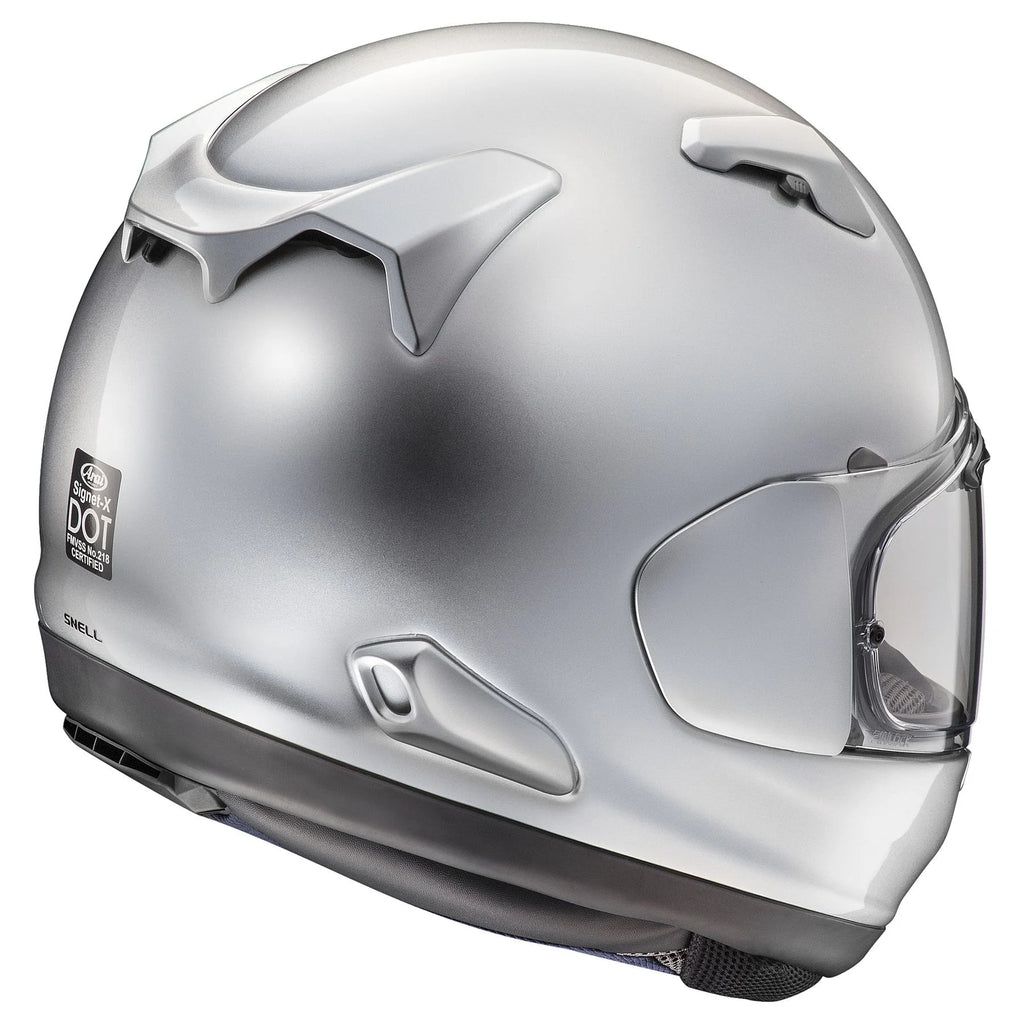 Aluminum Silver Motorcycle Helmet - Small C289
