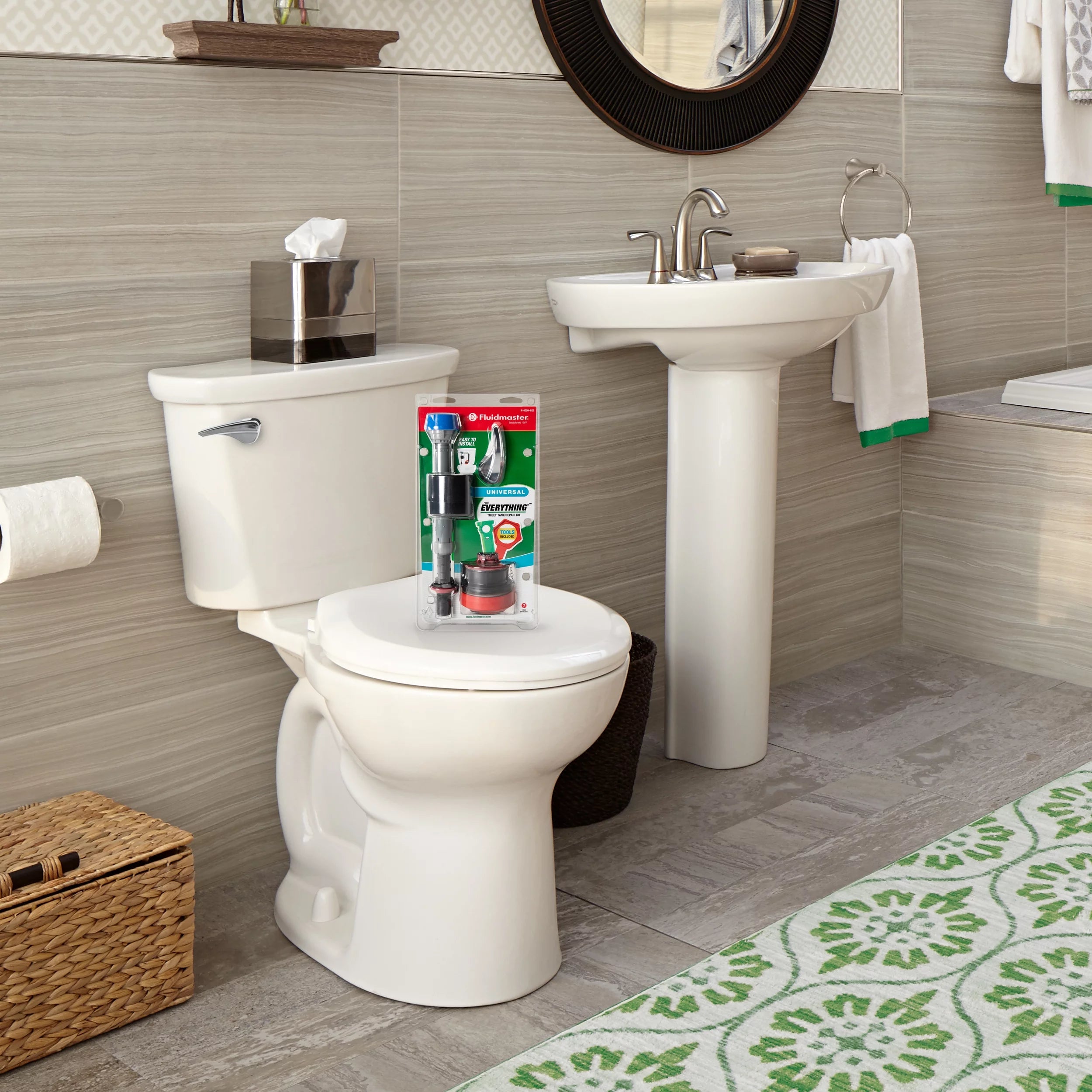 Universal 2" Toilet Repair Kit with Installation Tools P3971