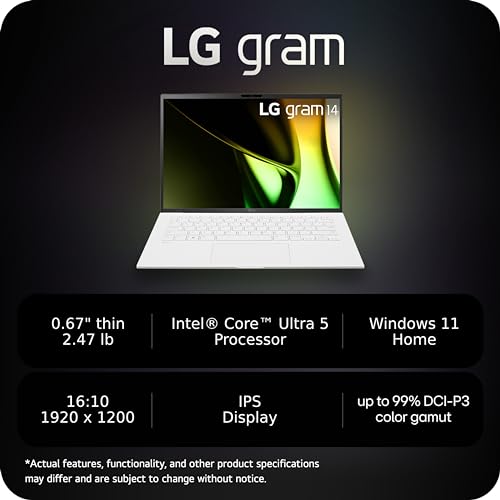 14-Inch Lightweight Laptop Intel Evo Edition Core Ultra 5 8GB RAM 512GB SSD White G16406