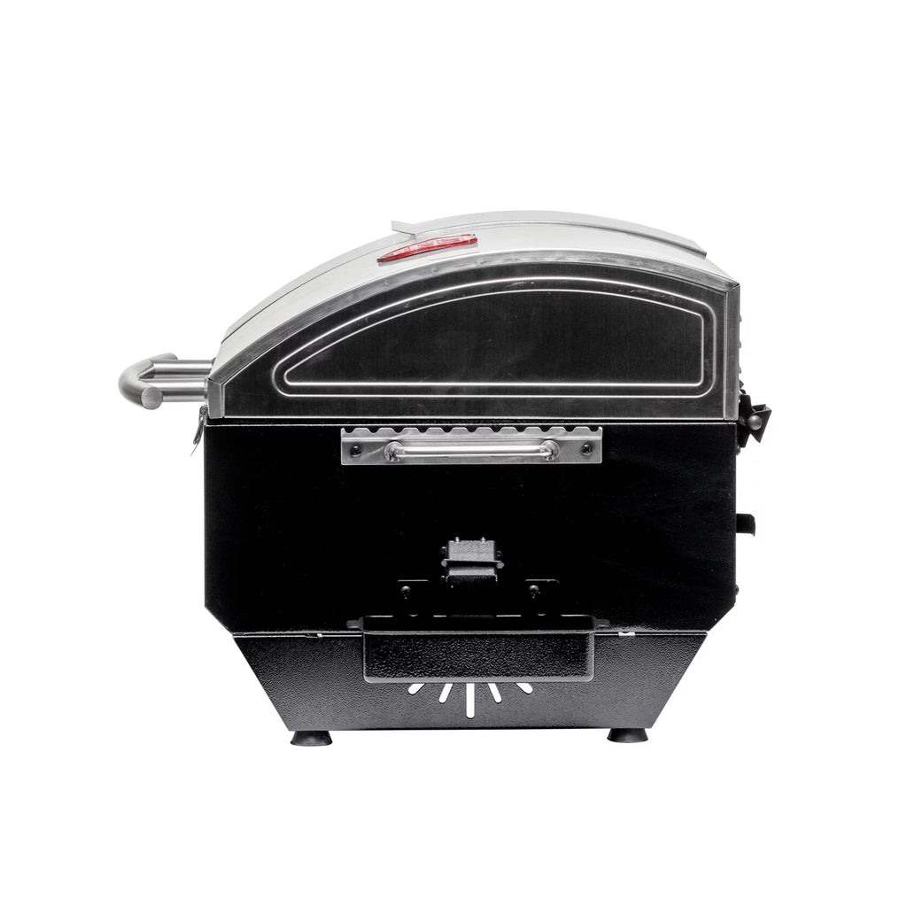 Portable Tabletop Wood Pellet Grill, Stainless Steel I368