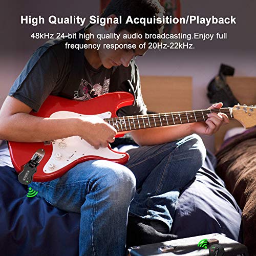 Wireless Guitar System 5.8GHz Transmitter Receiver for Electric Bass J50204