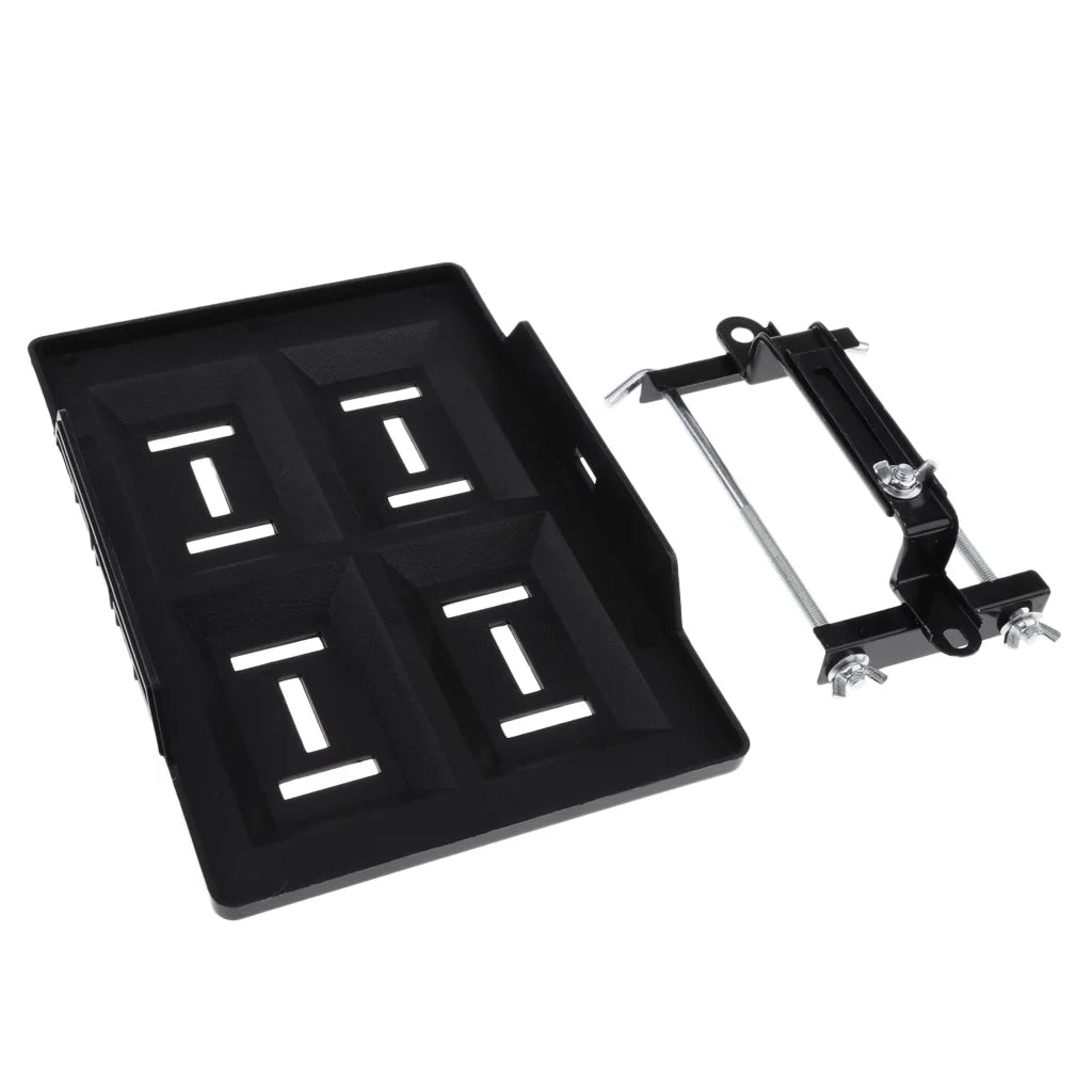 Universal Pickup Truck Boats RV truck trailer Battery Trays & Clamp Holder - Tray 28cm Clamp 19cm