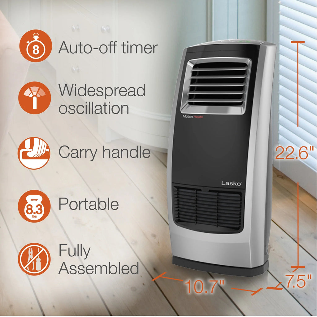 Ceramic Room Heater with Remote, 1500W D804686