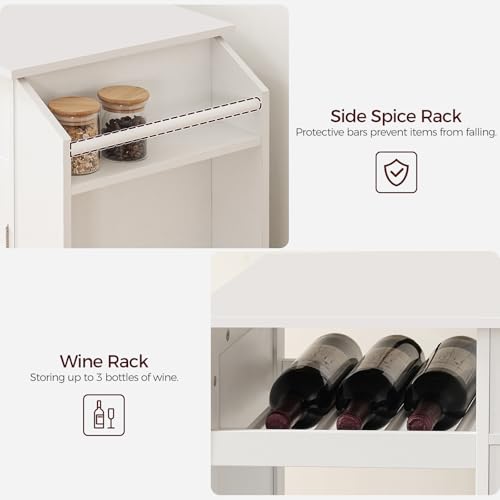 Kitchen Island with Power Outlet and Drawer, Rolling Cart on Wheels R667501