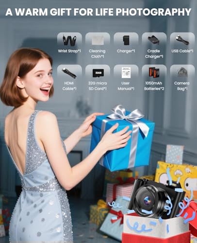 4K 64MP Dual-Lens Vlogging Camera with Autofocus and Anti-Shake Z4760