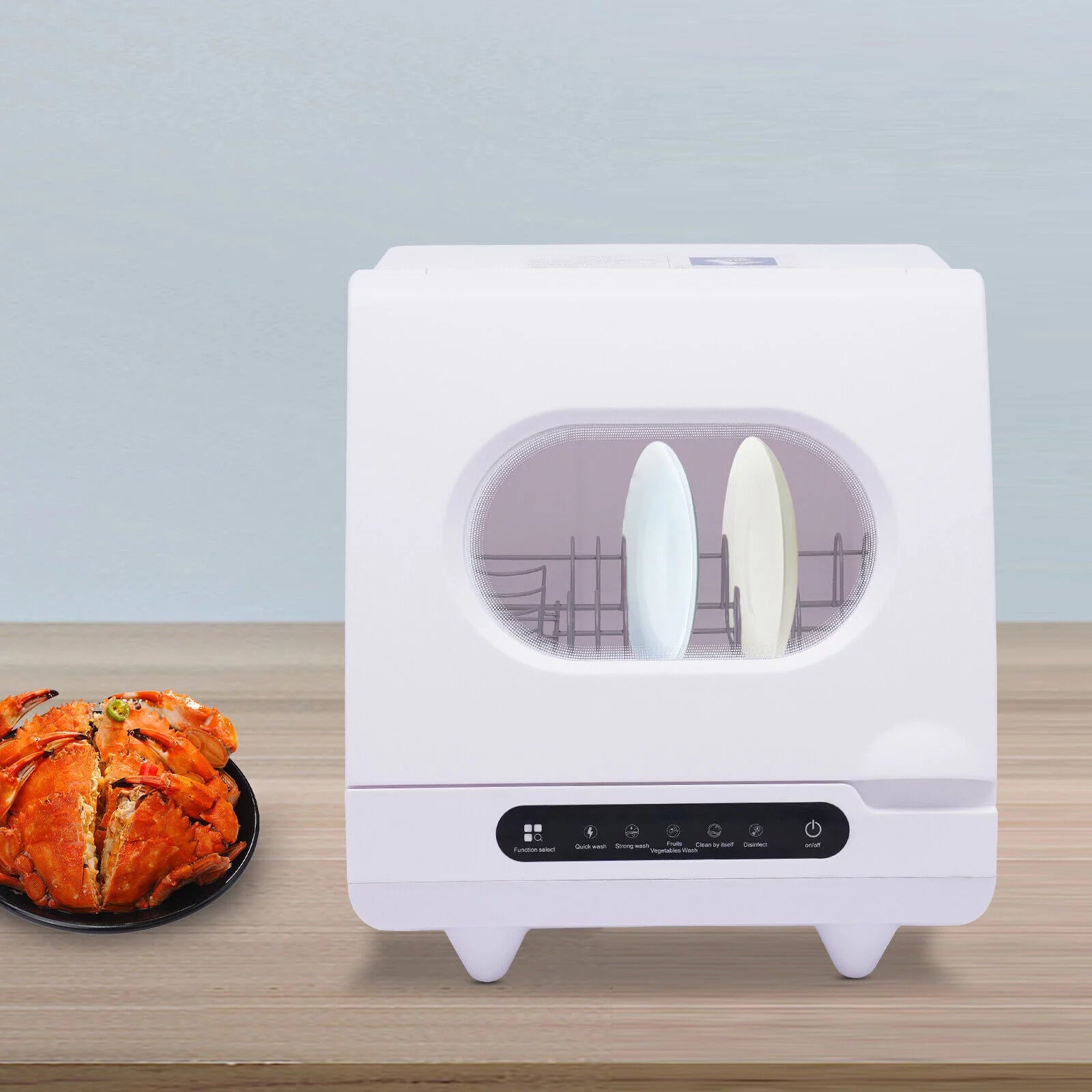 Portable Countertop Dishwasher, Compact 5 Programs Q383