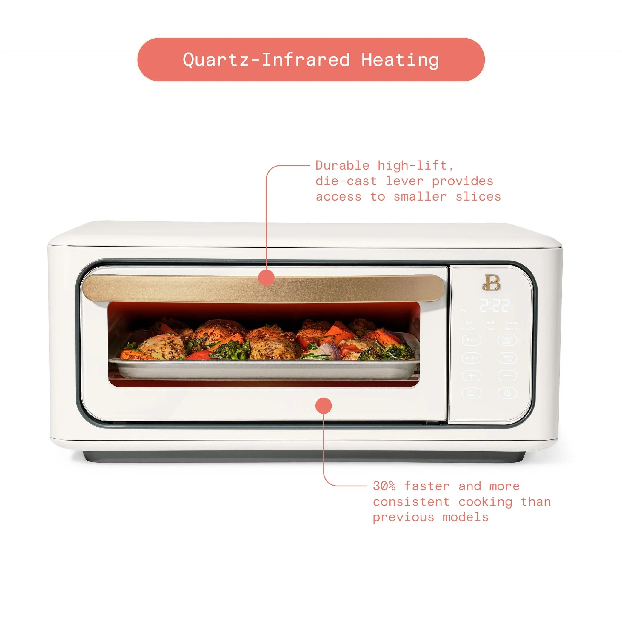 Infrared Air Fry Toaster Oven, 9-Slice, 1800 W, White S1414