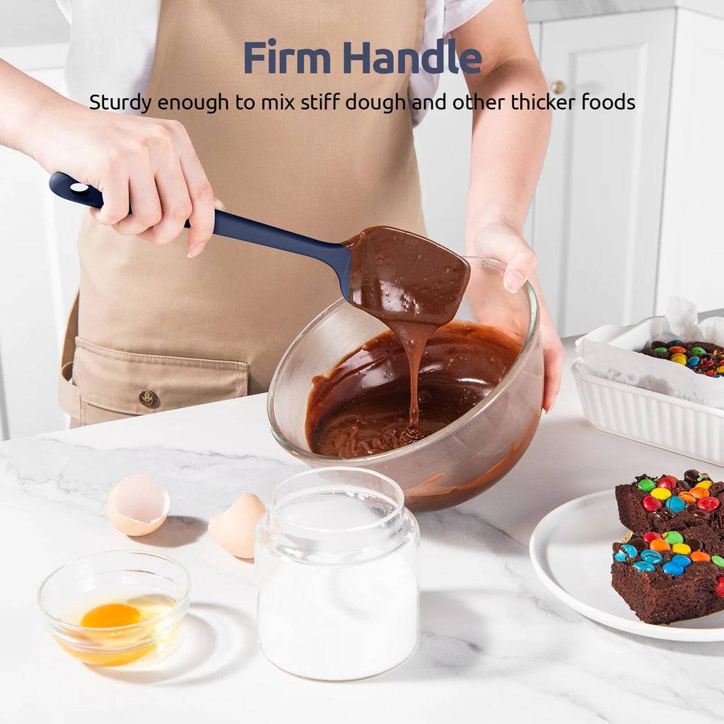 Silicone Spoon Spatula Set of 3, BPA-Free Food Grade, Heat Resistant to 600°F E445879