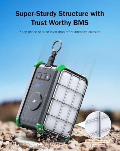 Portable Power Station 153Wh Solar Generator with Hand Crank 120V AC Outlet Q130200