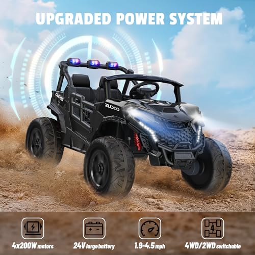 24V 2 Seater Ride on Car Truck, 4WD, Remote Control, Pink C7603