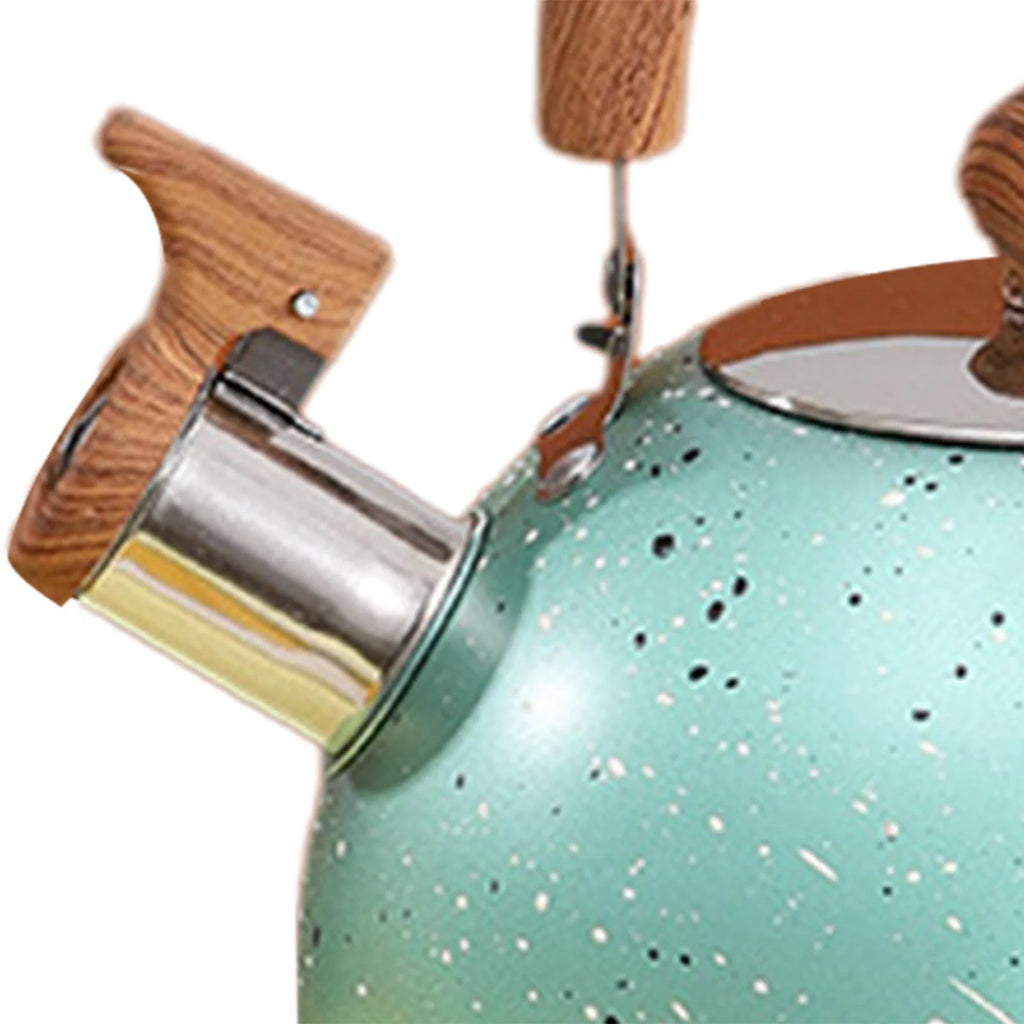 Green Whistling Water Kettle Teapot U4276