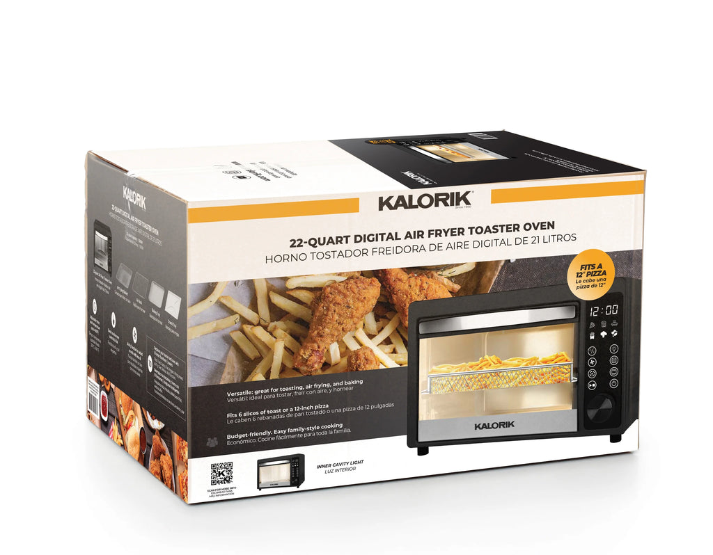 22-Quart Digital Touchscreen Air Fryer Toaster Oven, Black T788