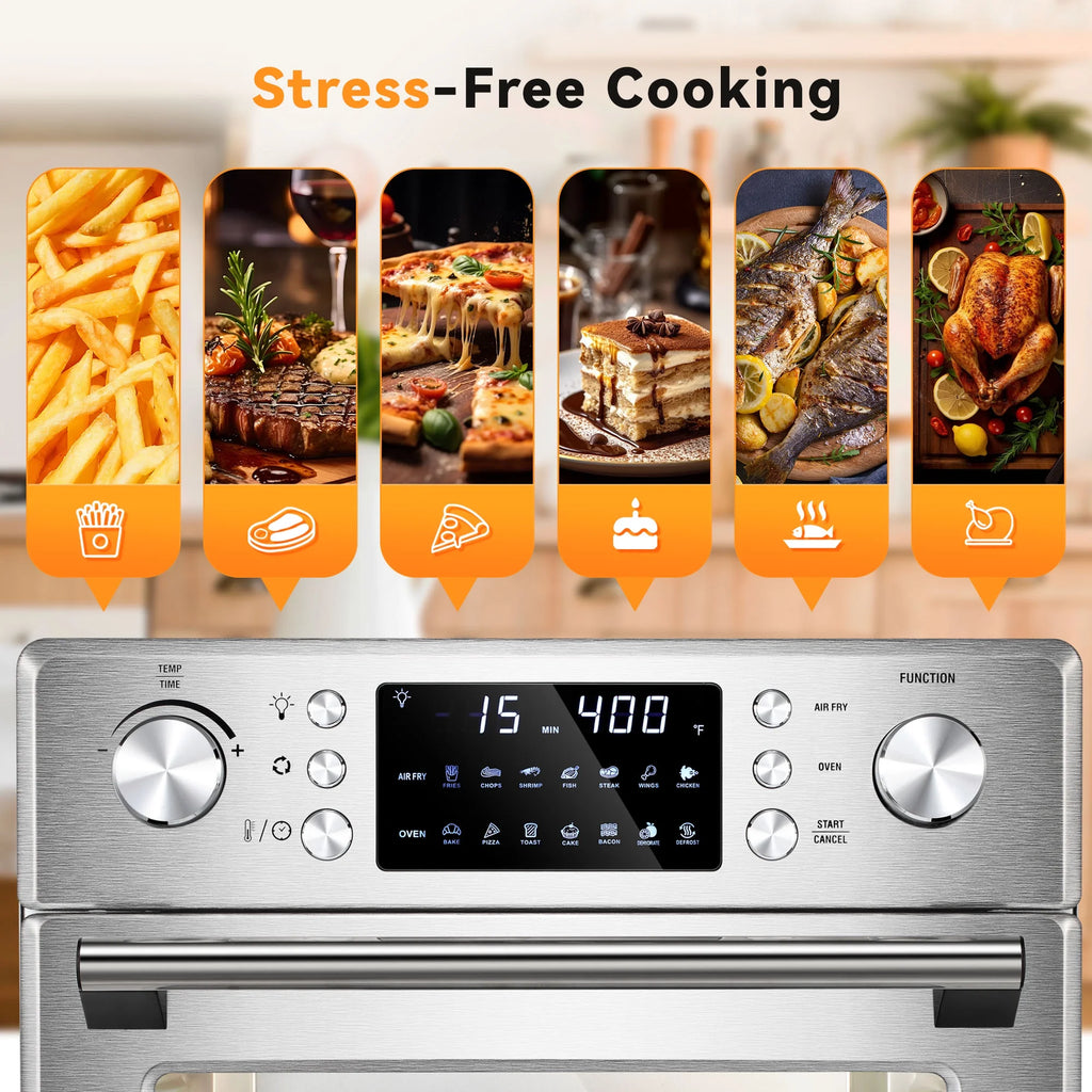 Countertop Convection Oven 1700W Stainless Steel Air Fryer K480606