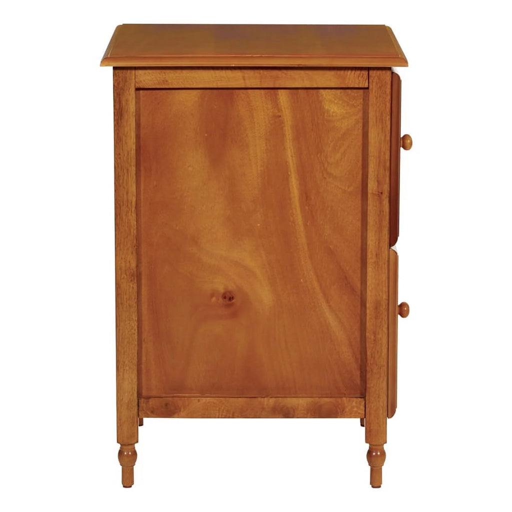 Modern 2 Drawer Wood File Cabinet in Antique Cherry B605