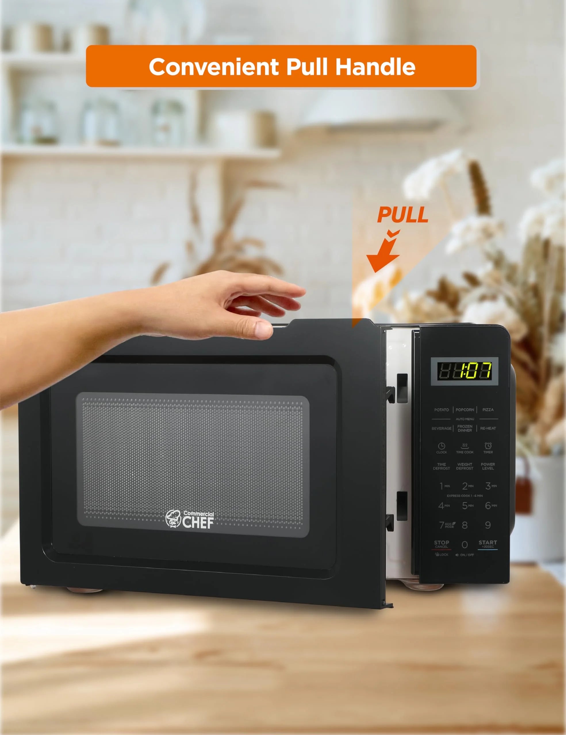 0.7 Cu Ft Microwave Oven, 700 Watt, Stainless Steel Front S4710