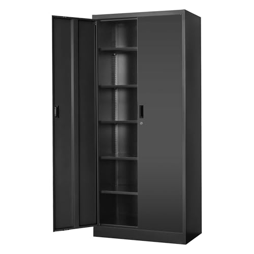 Metal Storage Cabinet with Adjustable Shelves, White M995185