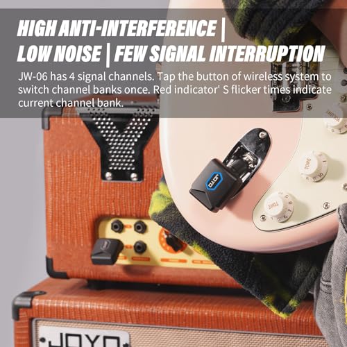Wireless Guitar System 5.8GHz Transmitter Receiver with Charging Box A704