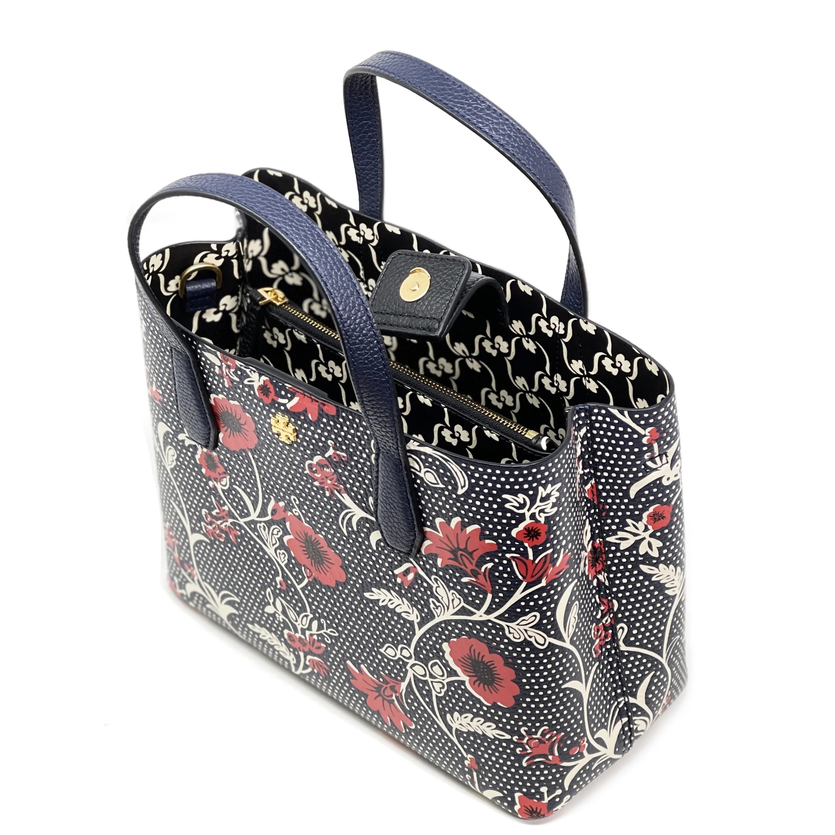 Women's Printed Pebbled Leather Small Tote O689352