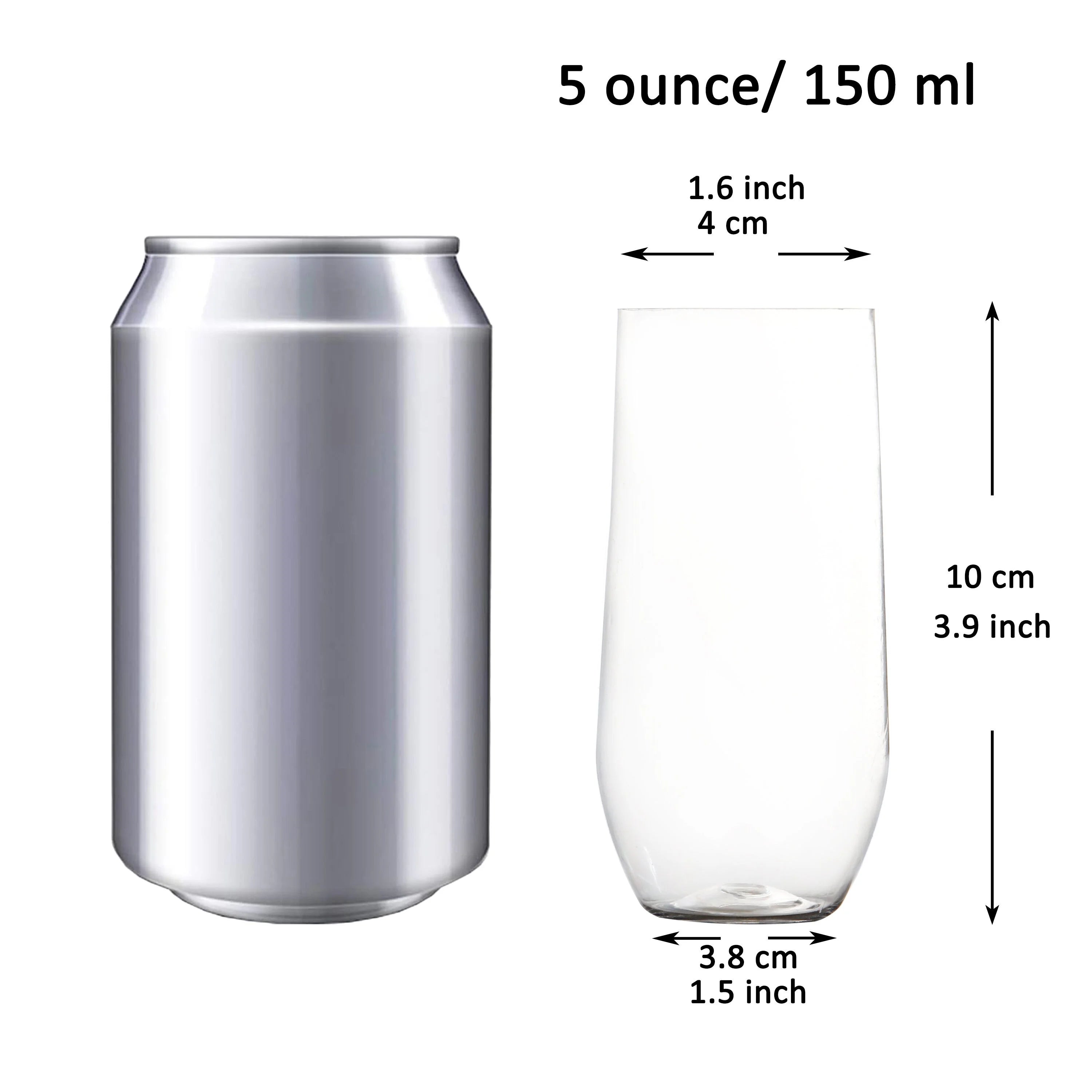 25 Pack Shatterproof Plastic Champagne Flutes 5 oz W4839