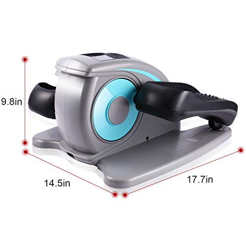 Under Desk Elliptical, Electric Leg Exerciser for Seniors, Portable Seated Foot Pedal with Remote X102