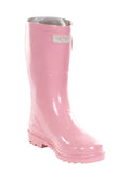 Forever Young Women's Pink Rubber 11-inch Mid-calf Rain Boots 6