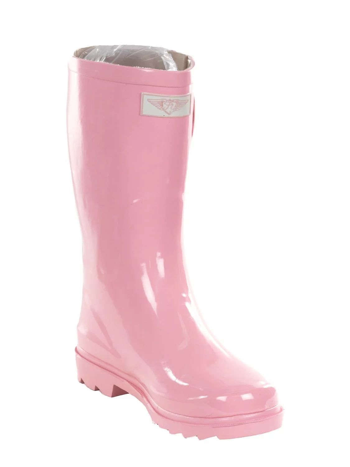 Forever Young Women's Pink Rubber 11-inch Mid-calf Rain Boots 6