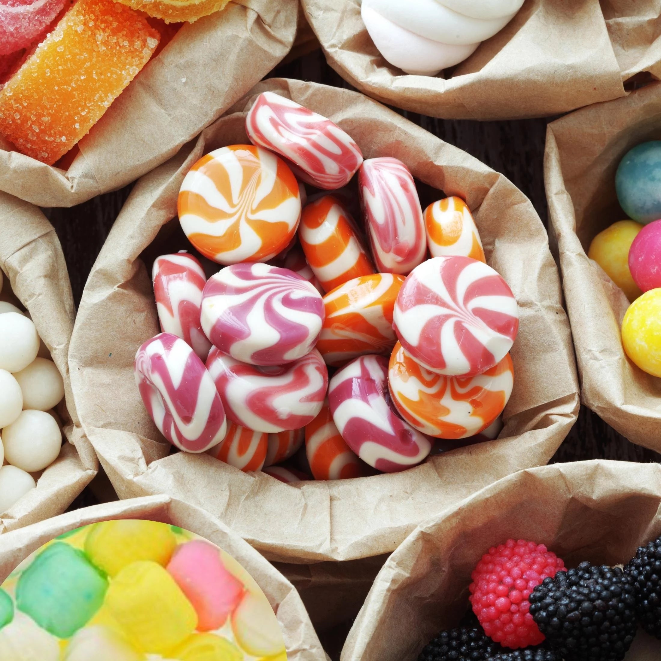 Pastel Dinner Mints, 5.5 oz Gift Bag, Individually Wrapped, Pack of 6 K4952
