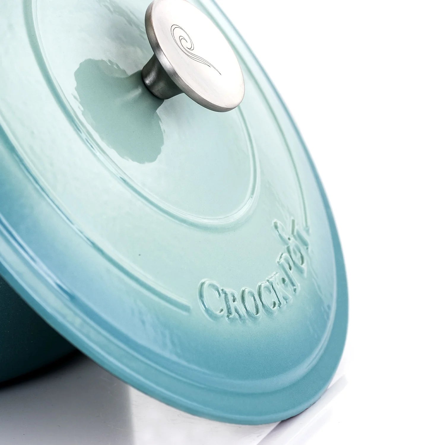 Enameled Cast Iron Dutch Oven, 7 Quarts, Aqua Blue P905