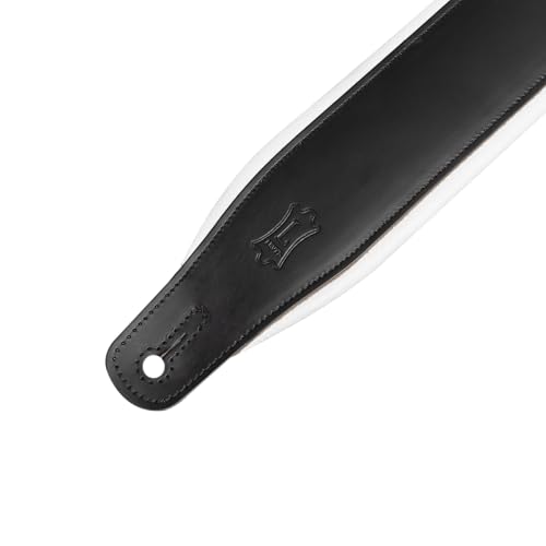 3" Wide Leather Guitar Strap with Foam Padding, Black O895