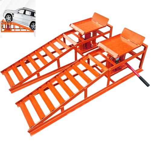 Hydraulic Car and Truck Service Ramps, 5 Ton Capacity, Adjustable Height M5181