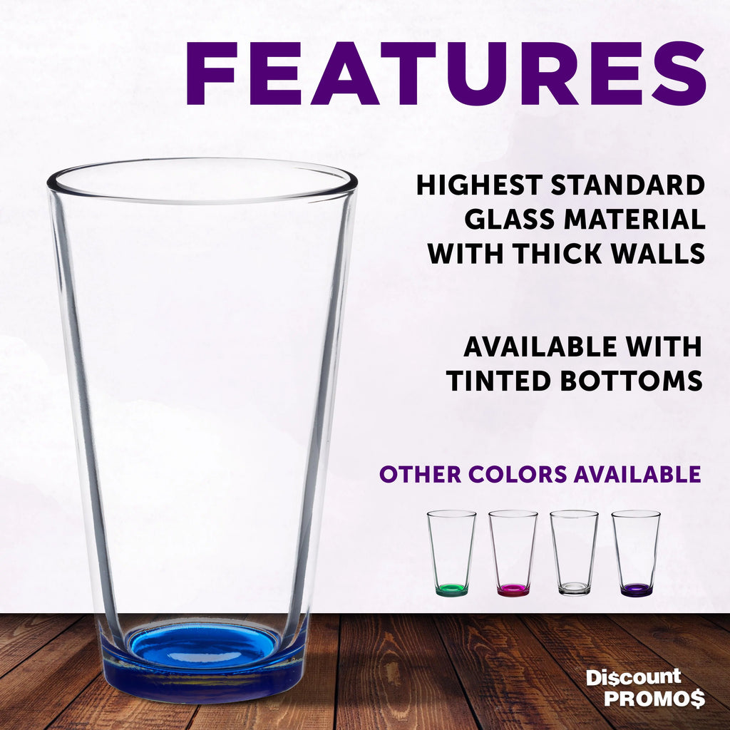 Heavy Duty Beer Pint Glasses 16 oz Set of 10, Restaurant Glassware for Cocktails F787648