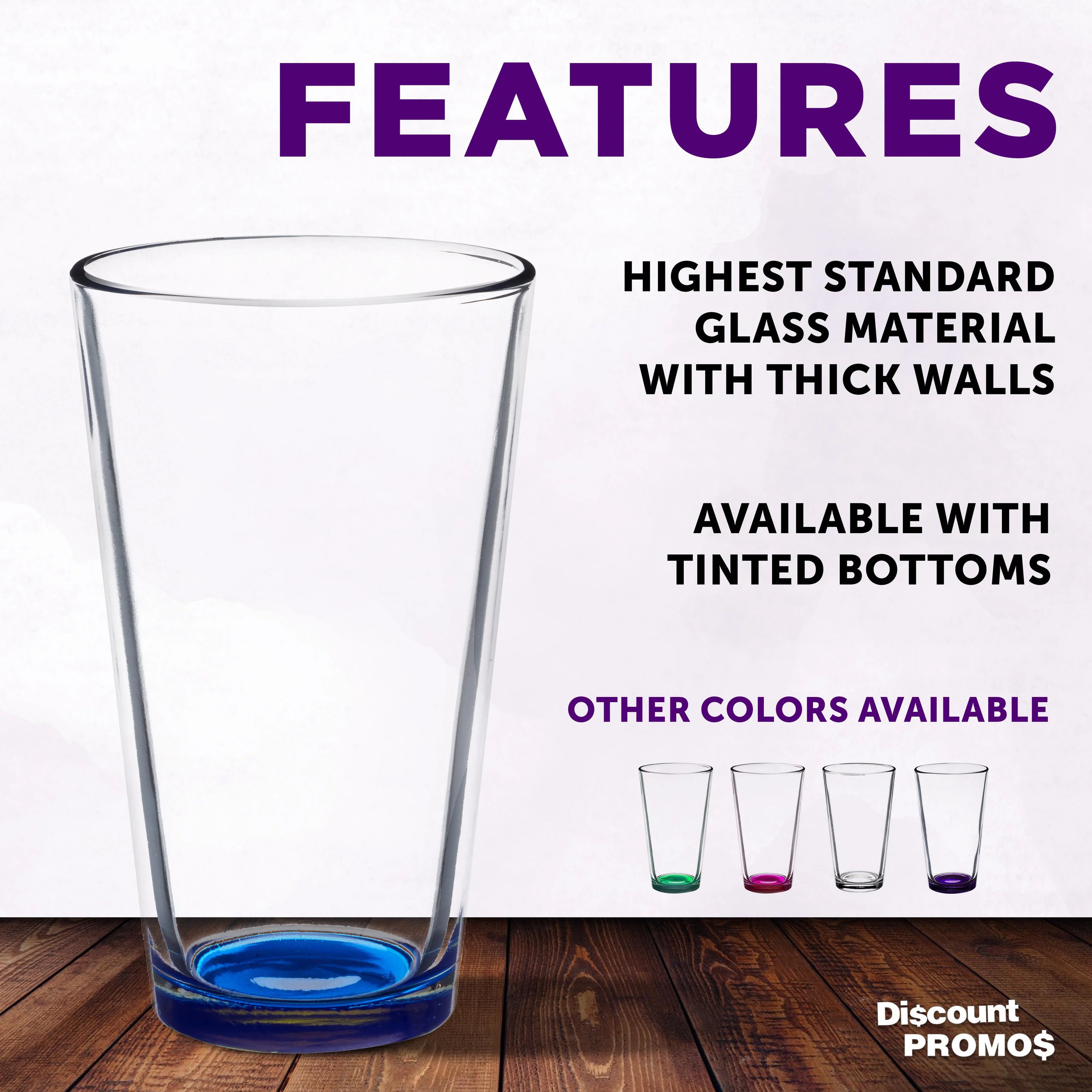 Heavy Duty Beer Pint Glasses 16 oz Set of 10, Restaurant Glassware for Cocktails F787648
