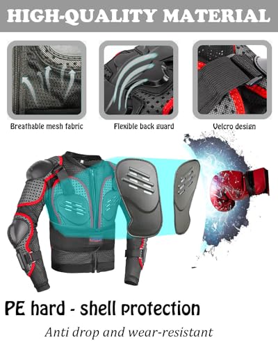 Kids Motorcycle Jacket with Chest Back Elbow Protection D890317
