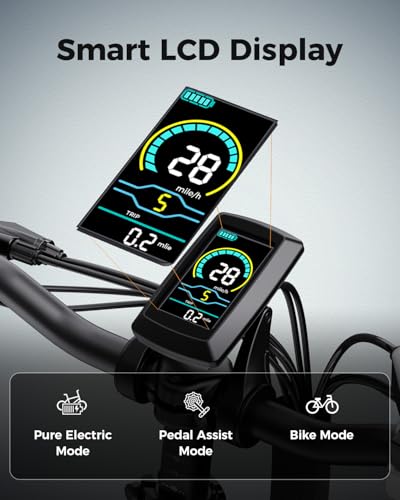 Folding Electric Bike for Adults, 1200W Peak Motor, 28MPH Max Speed, 48V 10AH Removable Battery, 20" Fat Tire M14323
