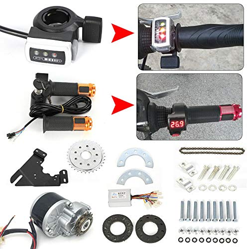 24V 250W Electric Bike Conversion Kit, Left Chain Drive, Twist/Thumb Brush Motor N43696