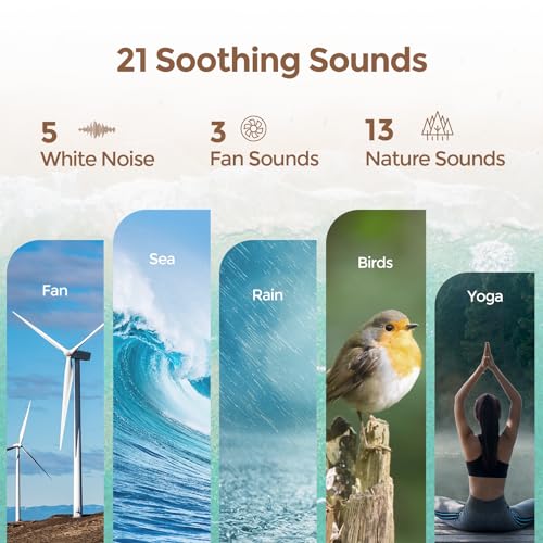 White Noise Sound Machine Alarm Clock with Bluetooth Speaker G270
