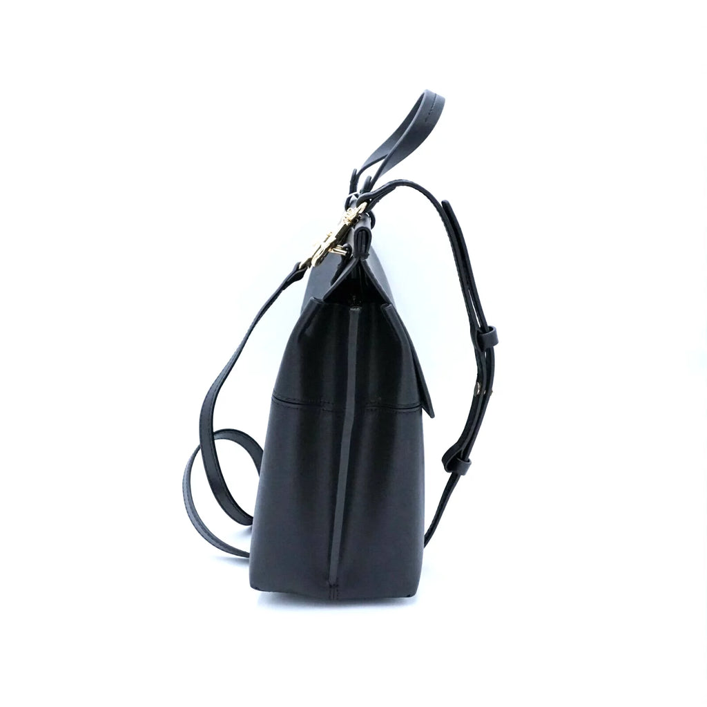 Women's Leather Satchel Bag with Gold Hardware B36102